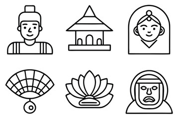 Culture media growth Line art