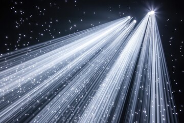 Light beams, radiating, star dust