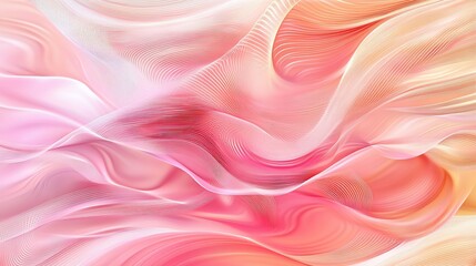 Obraz premium Abstract silk wave background with soft peach and pink elegant folds