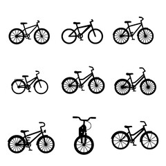 set of bicycle icons