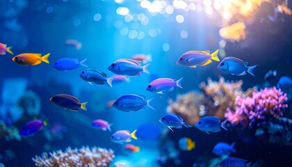 Naklejka premium 美しい海の中の魚