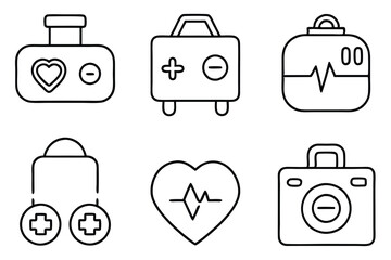 Defibrillators Critical Care Line art