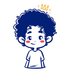 Cute black boy with self love