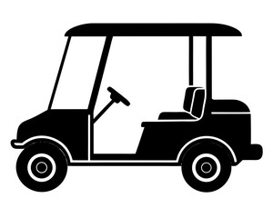 Golf Cart silhouette vector illustration