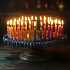 "Festive Candlelit Cake"