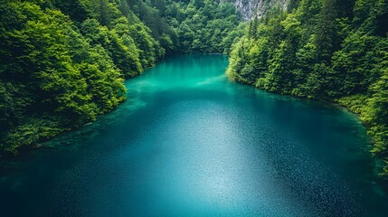 Serene Forest Lake View