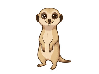 Fototapeta premium A Cheerful Cartoon Otter Floats On Its Back In Gentle Blue Water Cradling A Smooth Grey Stone With Its Paws Radiating A Peaceful And Playful Mood In A Colorful Vector Illustration Style