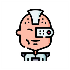 funny cartoon helper man