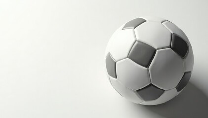 Fototapeta premium Overhead shot of a pristine white football on pure white , studio shot, rugby ball, american football
