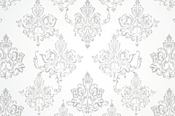 Subtle damask pattern, grey on white, elegant design , decor, subtle pattern