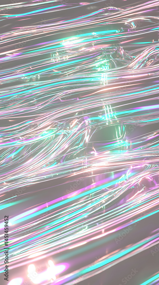 Poster dynamic light patterns abstract digital art colorful wave effects studio close-up visual concept