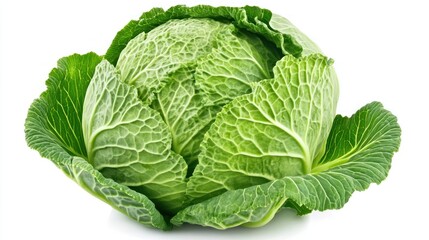 Obraz premium Fresh green cabbage head