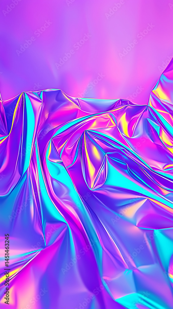 Poster shimmering colorful fabric texture studio setting digital background vibrant colors abstract view mo