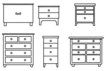 Dresser Design Modern Line Art