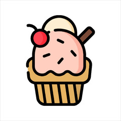 cupcake with cherry