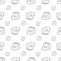 food pattern. fast food seamless pattern. doodle food and beverage seamless pattern. food background