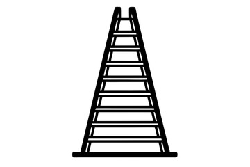 Ladder Of Success icon  silhouette vector illustration