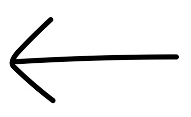 手書きの左向き矢印