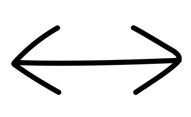 手書きの矢印　左右