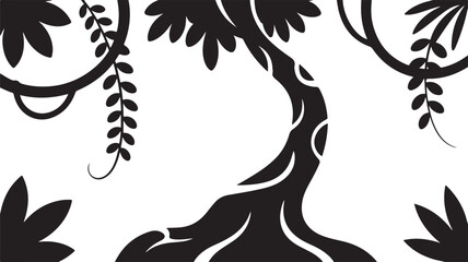 Obraz premium This title highlights the flowing, organic shape of the tree and its intertwining branches, evoking a sense of movement and connection with nature.