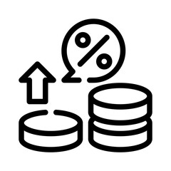 interest rate line icon