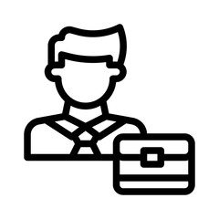 businessman line icon