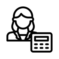 accountant line icon