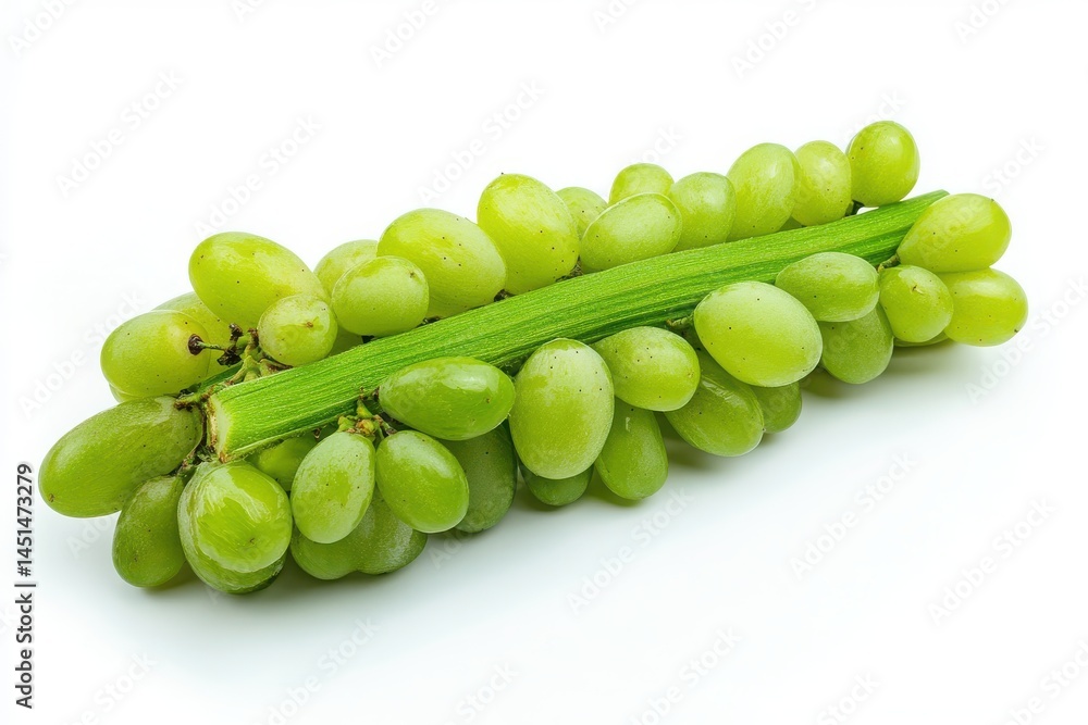 Poster chilled kiwi grape bundle isolated with white background