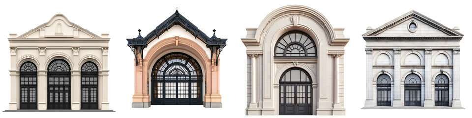 Fototapeta premium Ornate, historic classical architecture facades