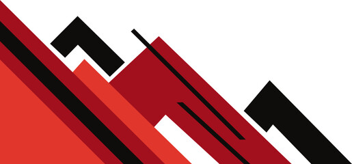 Red Geometric Business Corner