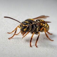 "Baby wasp with cute features, white background"


