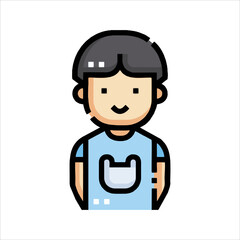 vector illustration of a cartoon builder