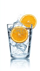citrus water fruit layout isolated with white background