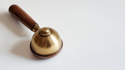 Vintage brass and wood service bell