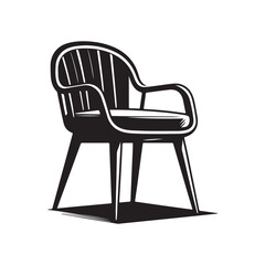 black and white chair