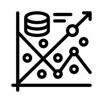 scatter plot line icon