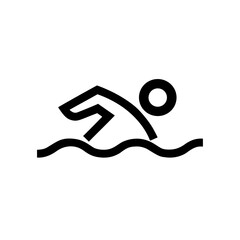 swimming sport icon vector