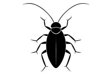 Cockroach icon silhouette vector illustration