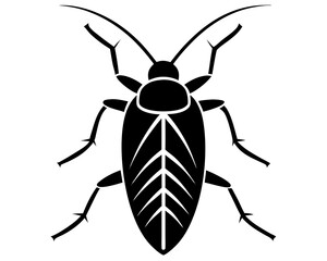 Cockroach silhouette vector illustration