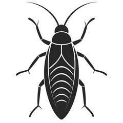 Cockroach icon silhouette vector illustration