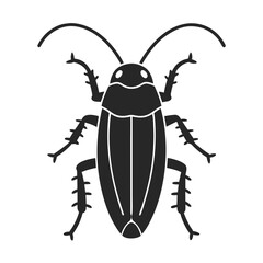 Cockroach icon silhouette vector illustration