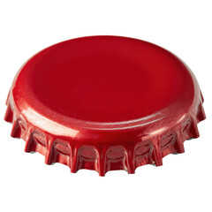 Red bottle cap detail isolated on transparent png background