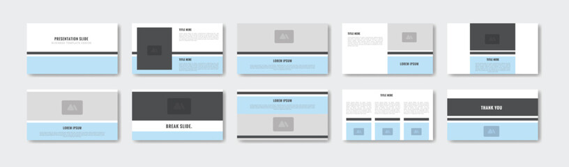 Business presentation template design. Minimalis, modern and keynote vector illustration