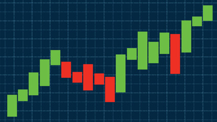 Fototapeta premium Dynamic Candlestick Chart Vector Illustration