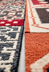 Fototapeta premium close up of a rug on the floor