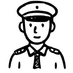 Hand-drawn Policeman Icon