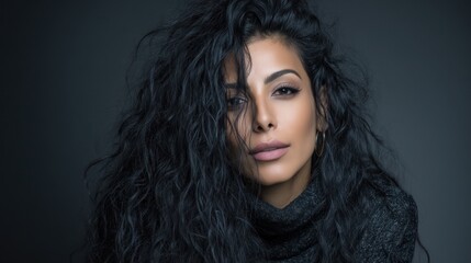 Fototapeta premium Woman with voluminous curly hair
