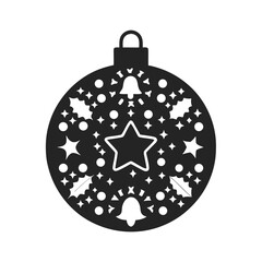 Fototapeta premium Christmas Ornament icon silhouette vector illustration