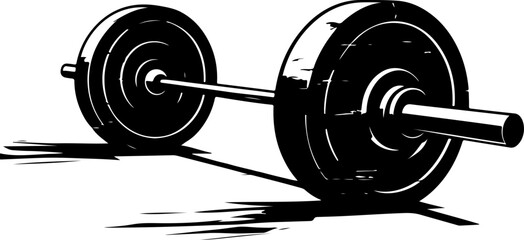 Dynamic Vector of Bodybuilder in Deep Squat with Barbell