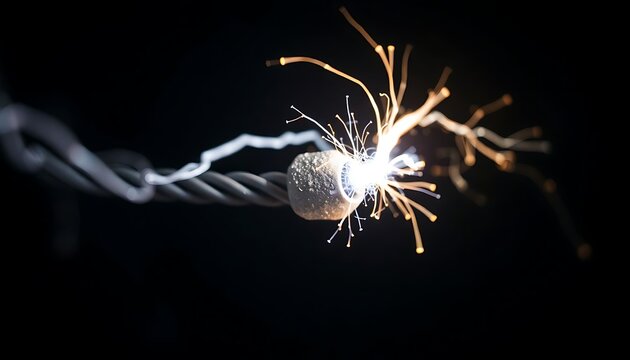 close up of a sparkler on a black background